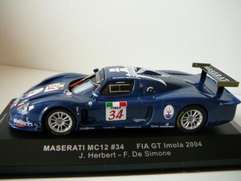 MASERATI MC12 N° 34 FIA GT IMOLA 2004 1/43 IXO